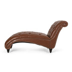 Varnell Contemporary Button Tufted Chaise Lounge by Christopher Knight Home - 64.25  L x 29.00  W x 33.75  H