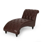 Varnell Contemporary Button Tufted Chaise Lounge by Christopher Knight Home - 64.25  L x 29.00  W x 33.75  H