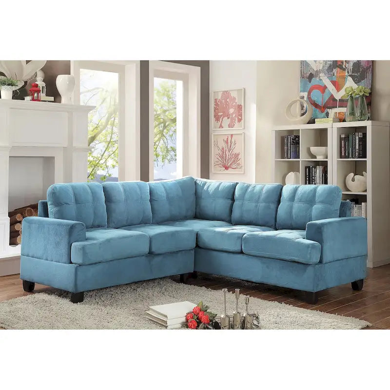 Sandridge 80 in. W 2-piece Microfiber L Shape Sectional Sofa - 80L x 80W x 36H