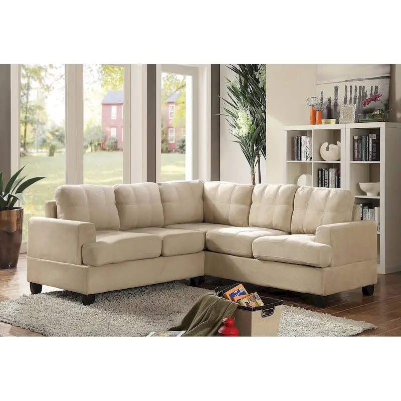 Sandridge 80 in. W 2-piece Microfiber L Shape Sectional Sofa - 80L x 80W x 36H