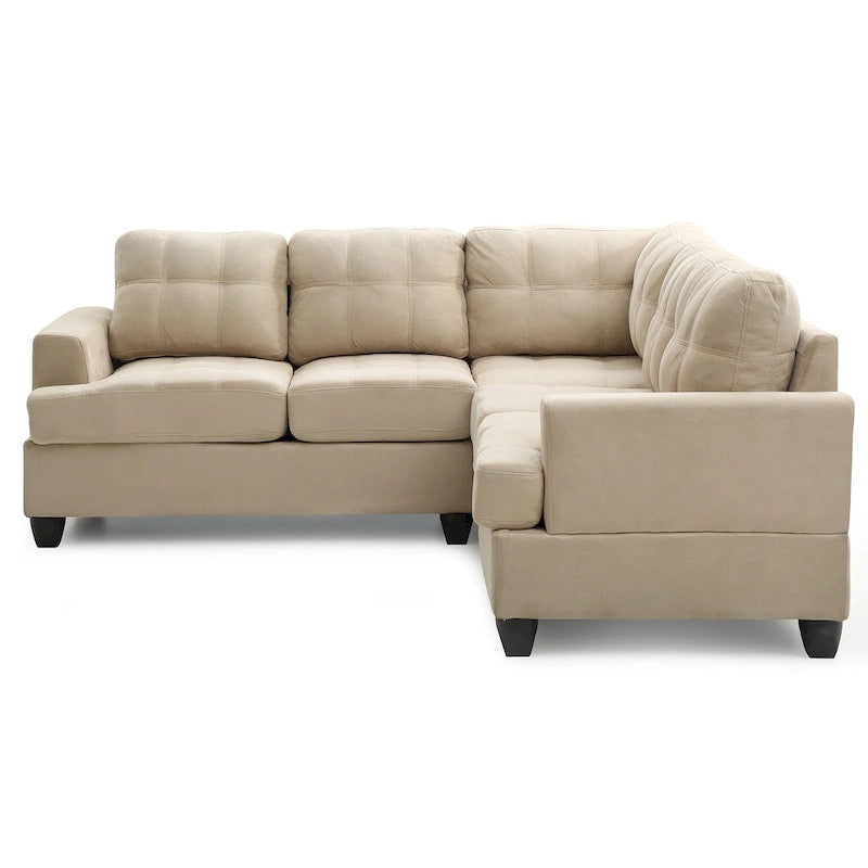 Sandridge 80 in. W 2-piece Microfiber L Shape Sectional Sofa - 80L x 80W x 36H