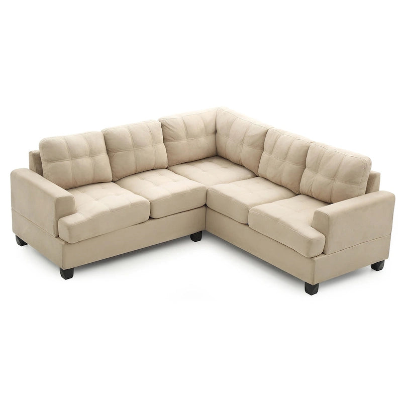 Sandridge 80 in. W 2-piece Microfiber L Shape Sectional Sofa - 80L x 80W x 36H