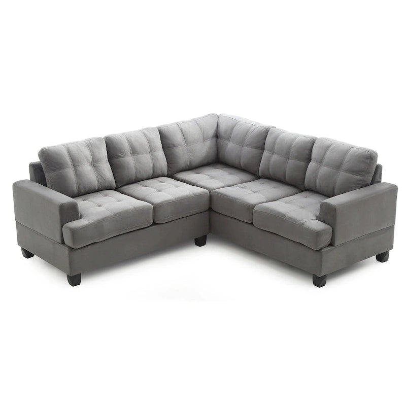 Sandridge 80 in. W 2-piece Microfiber L Shape Sectional Sofa - 80L x 80W x 36H