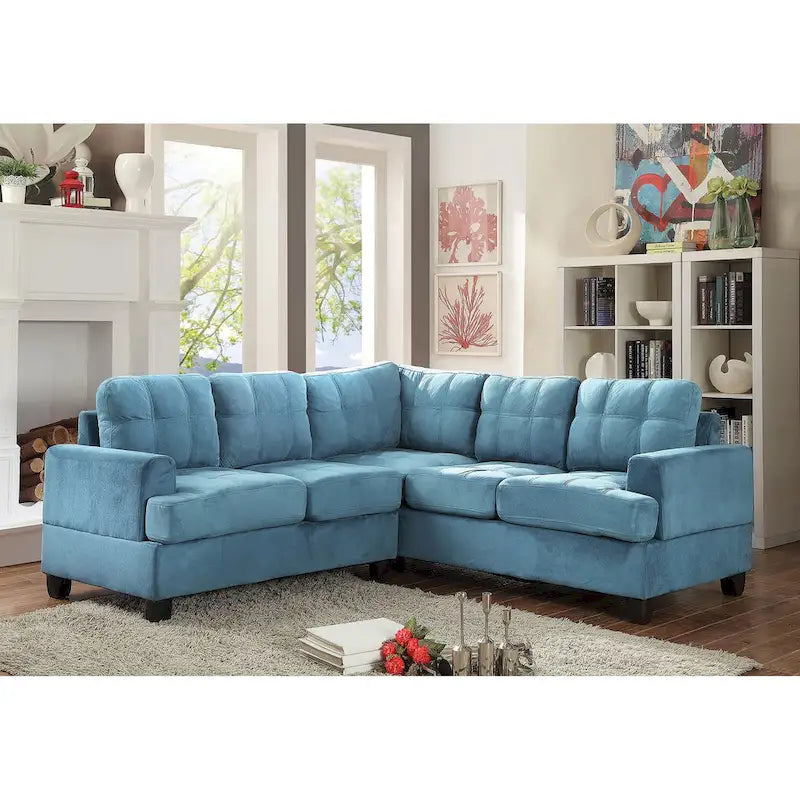 Sandridge 80 in. W 2-piece Microfiber L Shape Sectional Sofa - 80L x 80W x 36H