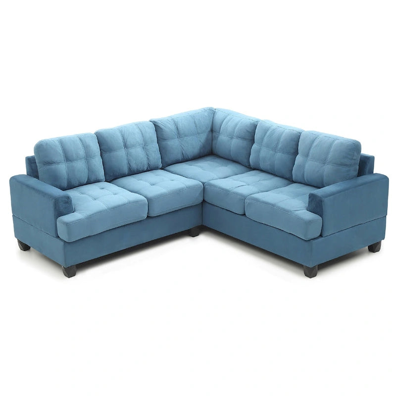 Sandridge 80 in. W 2-piece Microfiber L Shape Sectional Sofa - 80L x 80W x 36H