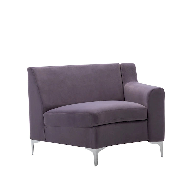 136  Velvet Semicircle couch Modular Curve Sectional Sofa