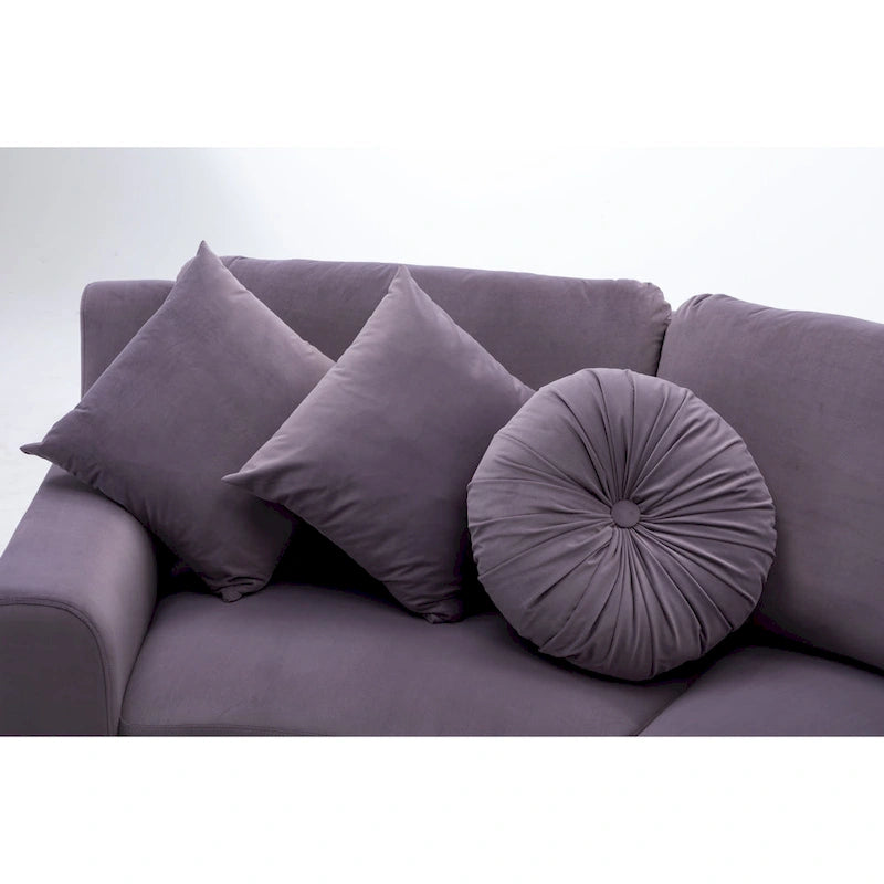 136  Velvet Semicircle couch Modular Curve Sectional Sofa