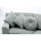 136  Velvet Semicircle couch Modular Curve Sectional Sofa