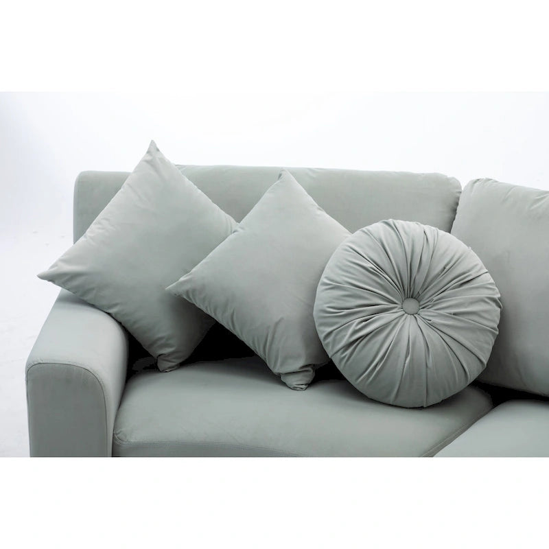 136  Velvet Semicircle couch Modular Curve Sectional Sofa