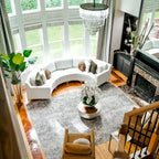 136  Velvet Semicircle couch Modular Curve Sectional Sofa