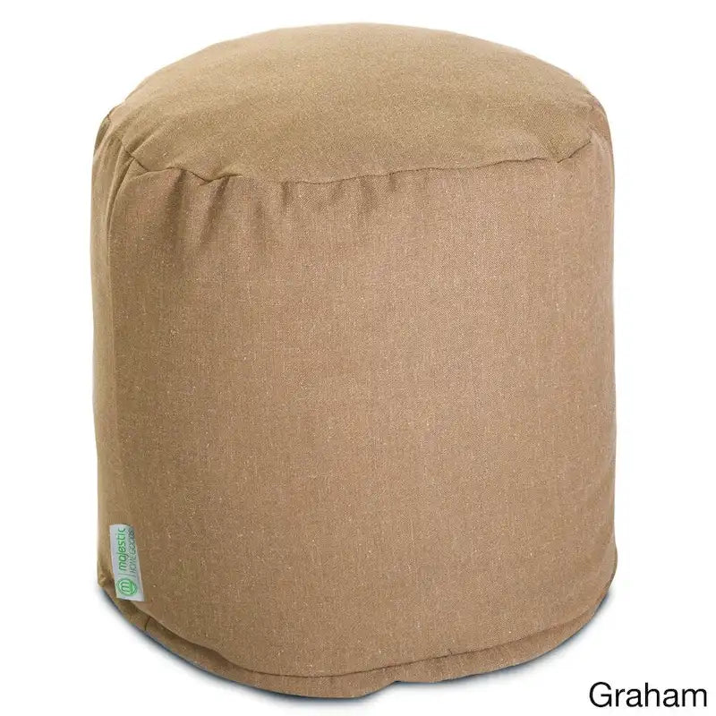 Majestic Home Goods Wales Collection Indoor Ottoman Pouf 16  L x 16  W x 17  H