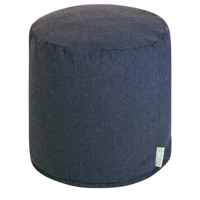 Majestic Home Goods Wales Collection Indoor Ottoman Pouf 16  L x 16  W x 17  H