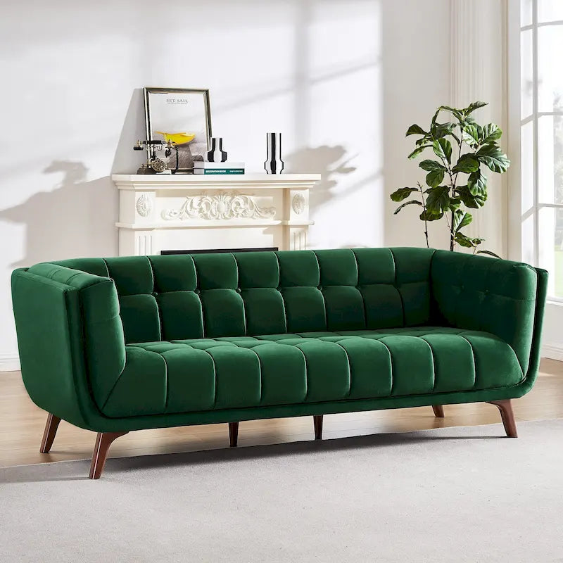 Confor Modern Chesterfield Velvet Living Room Couch