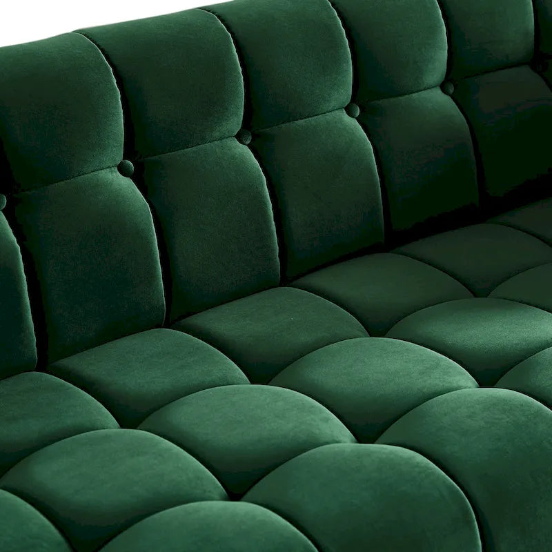 Confor Modern Chesterfield Velvet Living Room Couch