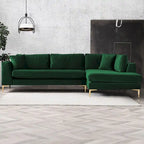 Mae Mid Century Modern Velvet Corner Sectional Sofa