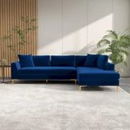 Mae Mid Century Modern Velvet Corner Sectional Sofa