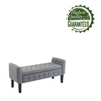 Porthos Home Inari Fabric Flip Top Storage Ottoman Bench with Rubberwood Legs