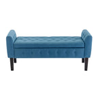 Porthos Home Inari Fabric Flip Top Storage Ottoman Bench with Rubberwood Legs