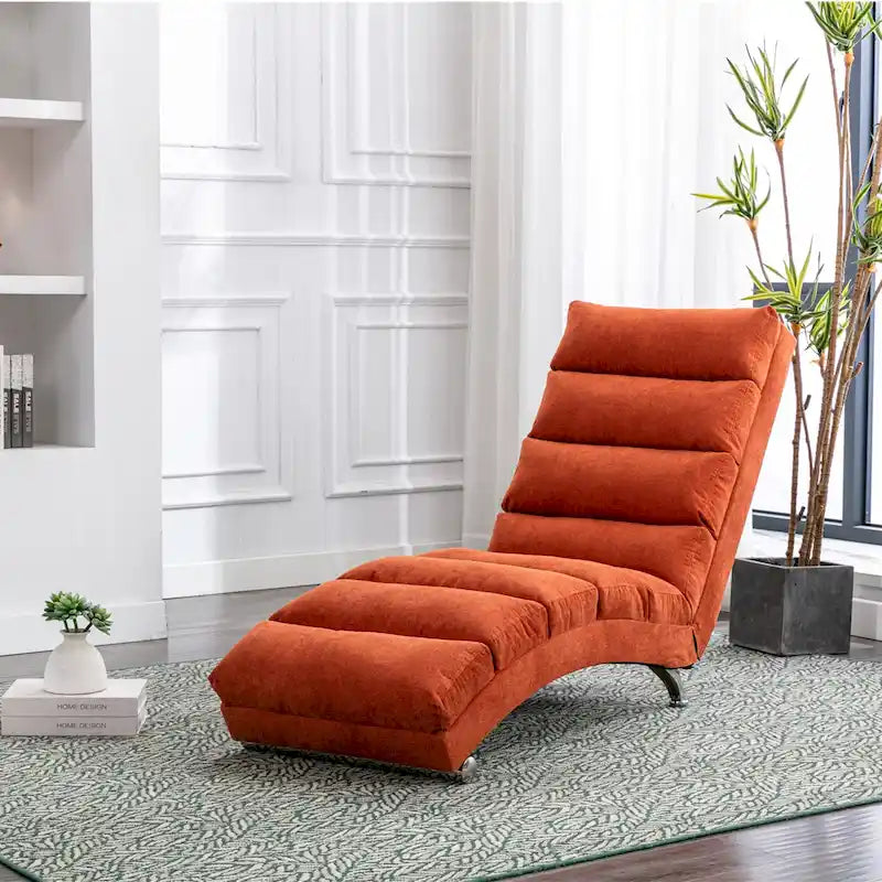 Modern Tufted Oversized Chaise Lounge Massage Chair For Living Room, Bedroom