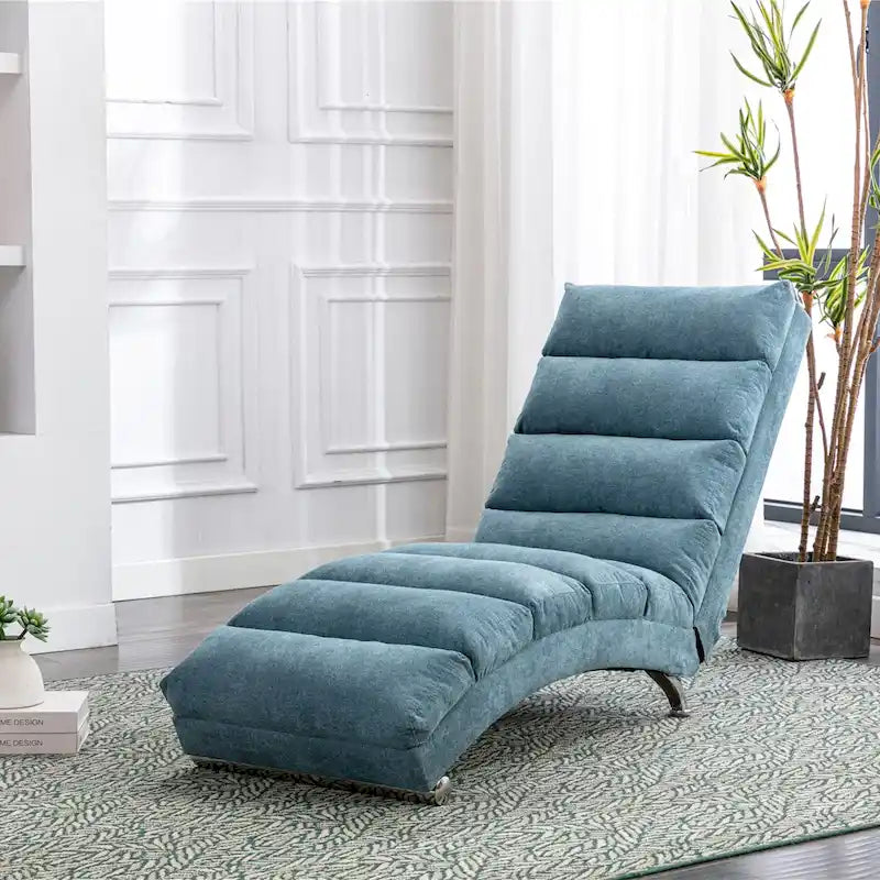 Modern Tufted Oversized Chaise Lounge Massage Chair For Living Room, Bedroom