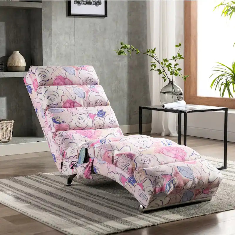 Modern Tufted Oversized Chaise Lounge Massage Chair For Living Room, Bedroom