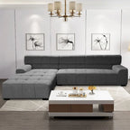 Williamspace Modern Glam LargeUpholstered Sectional Sofa L-shape With Chaise Living Room