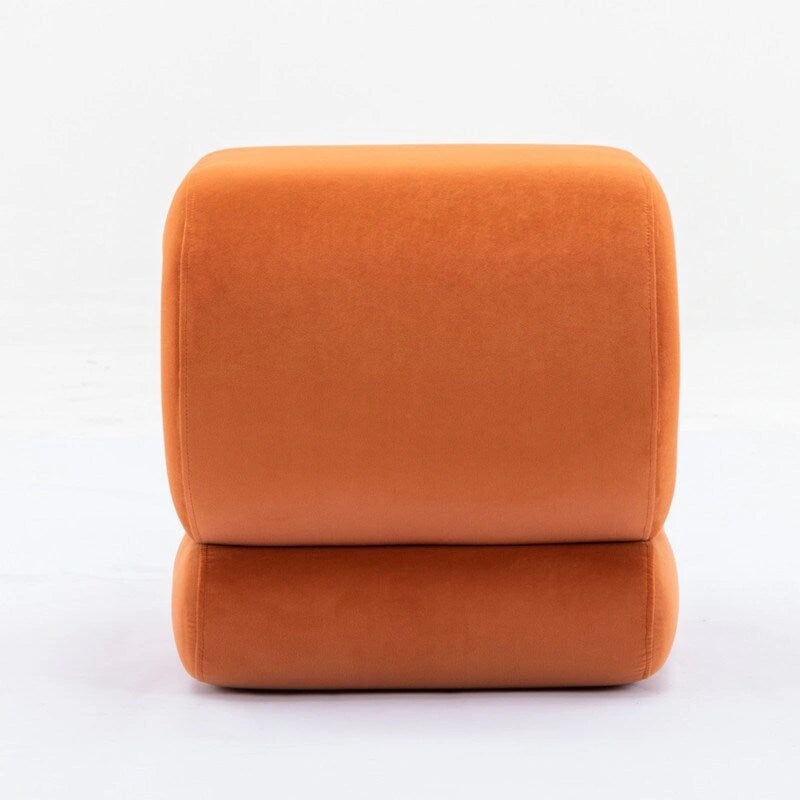 Velvet Fabric S-shape Ottoman Makeup Stool Footstool