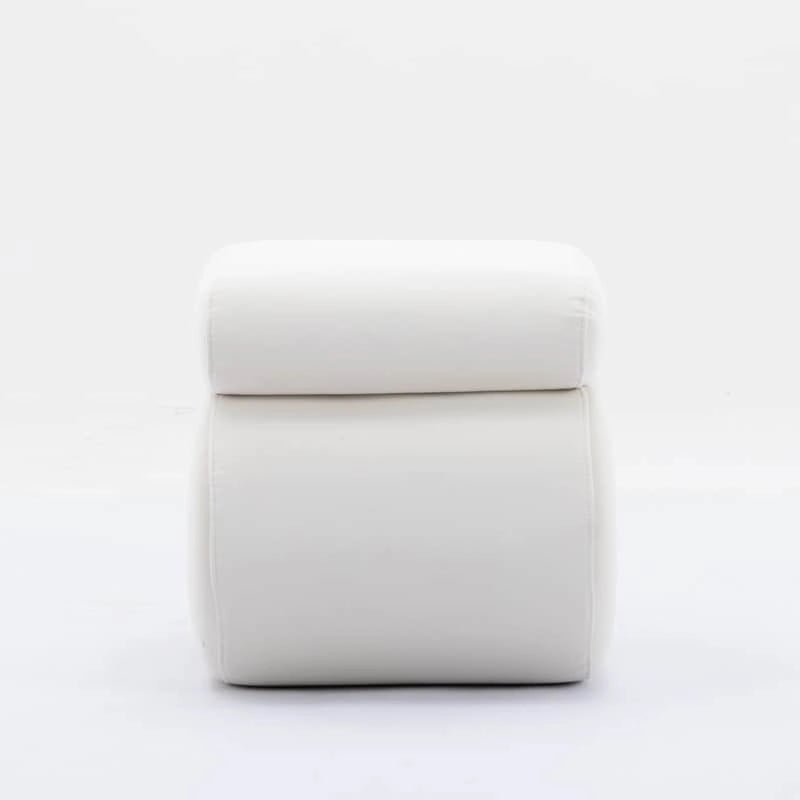 Velvet Fabric S-shape Ottoman Makeup Stool Footstool