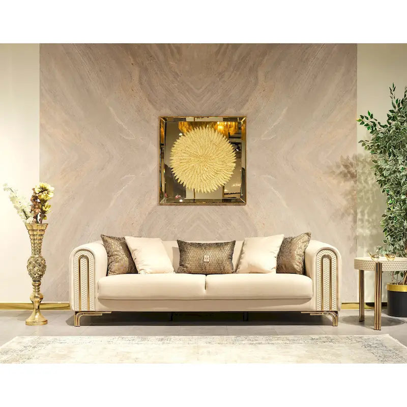 Parisle 4 Pieces Living Room Sets 2 Sofa 2 Chair 1 Coffe Table