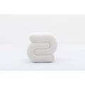 Modern S-shape Ottoman Makeup Stool Footstool for Living Room,Bedroom