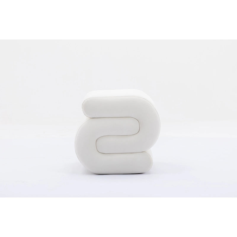 Modern S-shape Ottoman Makeup Stool Footstool for Living Room,Bedroom