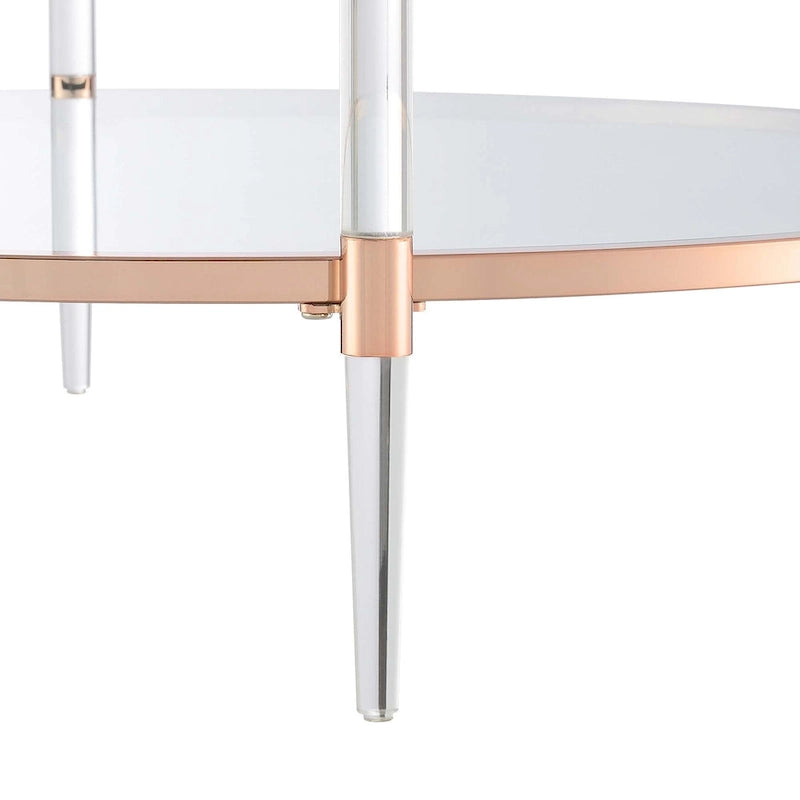 Convenience Concepts Royal Crest 2 Tier Acrylic Glass Coffee Table
