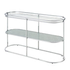 Taylaa Glam Chrome 48-inch Glass Top 1-Shelf Sofa Table by Furniture of America