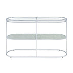 Taylaa Glam Chrome 48-inch Glass Top 1-Shelf Sofa Table by Furniture of America
