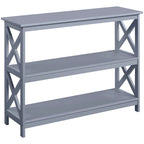 Yaheetech X-Design 3 Tiers Wooden Entryway Console Table