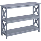 Yaheetech X-Design 3 Tiers Wooden Entryway Console Table