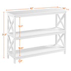 Yaheetech X-Design 3 Tiers Wooden Entryway Console Table