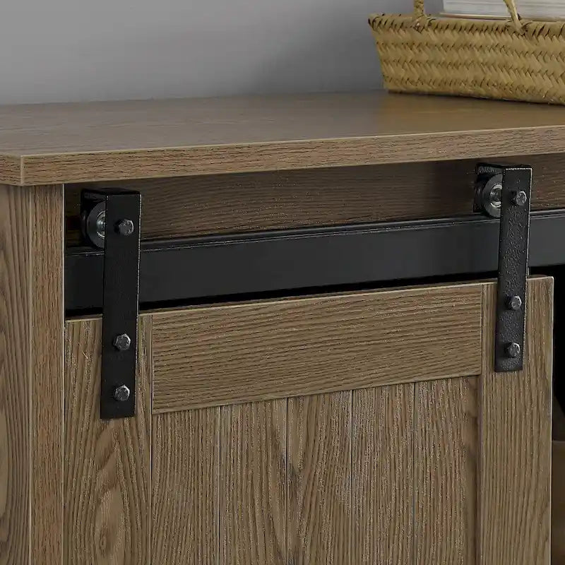 Bridgevine Home Lincoln Farmhouse 60 Inch TV Stand Console for TVs up to 64 inches