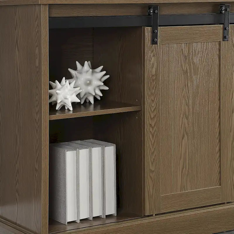 Bridgevine Home Lincoln Farmhouse 60 Inch TV Stand Console for TVs up to 64 inches