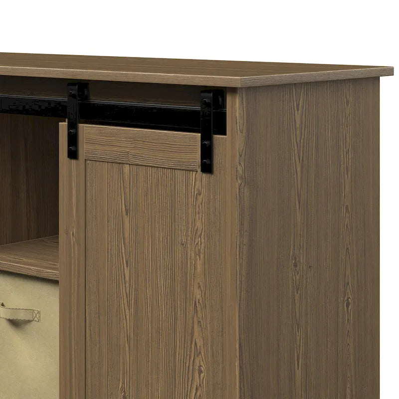 Bridgevine Home Lincoln Farmhouse 60 Inch TV Stand Console for TVs up to 64 inches