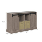 Bridgevine Home Lincoln Farmhouse 60 Inch TV Stand Console for TVs up to 64 inches