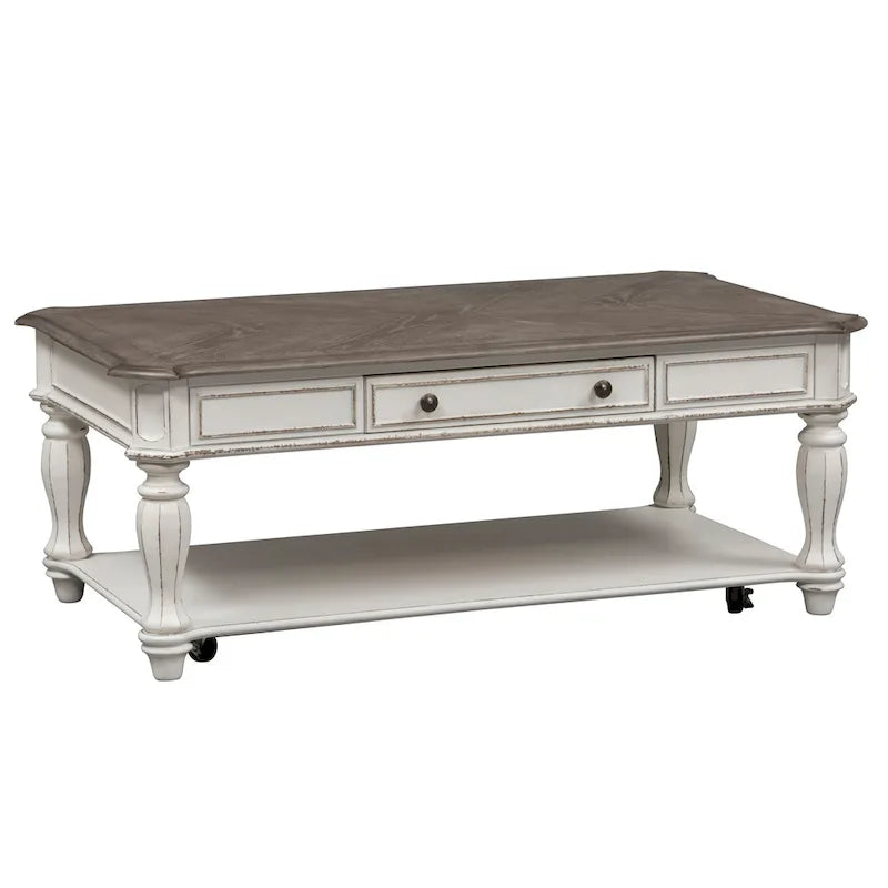 Magnolia Manor Antique White 3 Piece Set (1-Cocktail 2-End Tables)