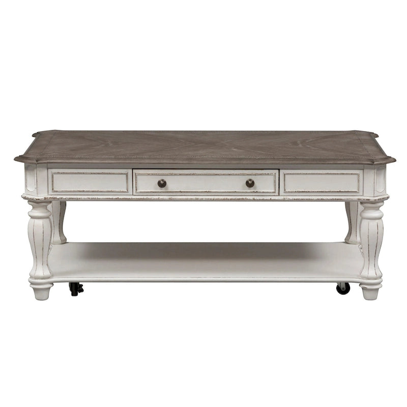 Magnolia Manor Antique White 3 Piece Set (1-Cocktail 2-End Tables)