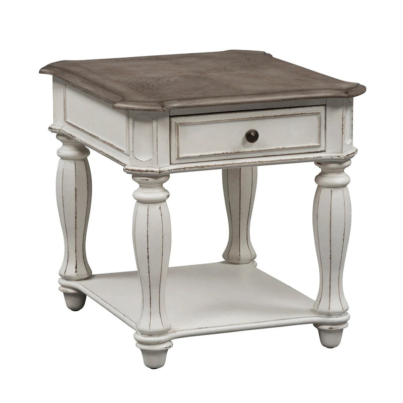 Magnolia Manor Antique White 3 Piece Set (1-Cocktail 2-End Tables)