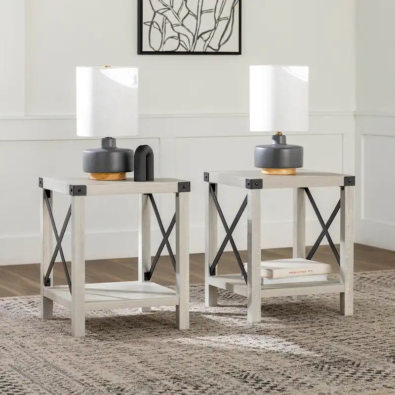 Middlebrook Kujawa 18-inch X-side Accent Table (Set of 2)