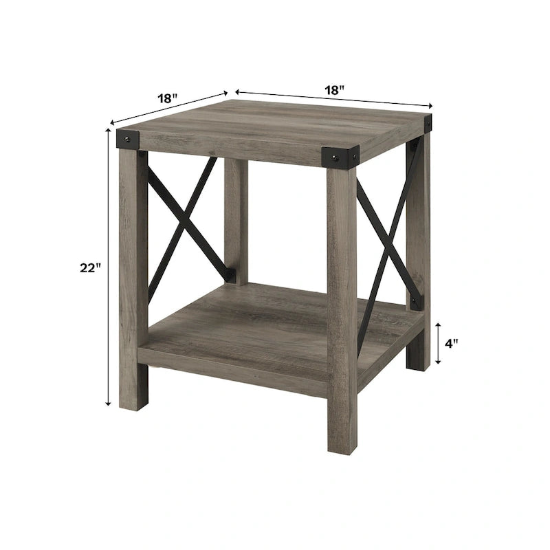 Middlebrook Kujawa 18-inch X-side Accent Table (Set of 2)
