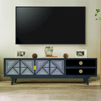 Bidi Mid-Century Modern 56-inch Wood 2-Open Shelf TV Stand by Furniture of America