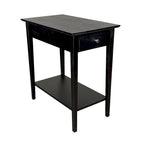 Solid Bamboo Recliner Table with Drawer