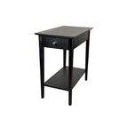Solid Bamboo Recliner Table with Drawer