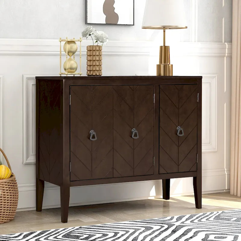 Entryway Living Room Bedroom Storage Cabinet with Adjustable Shelf